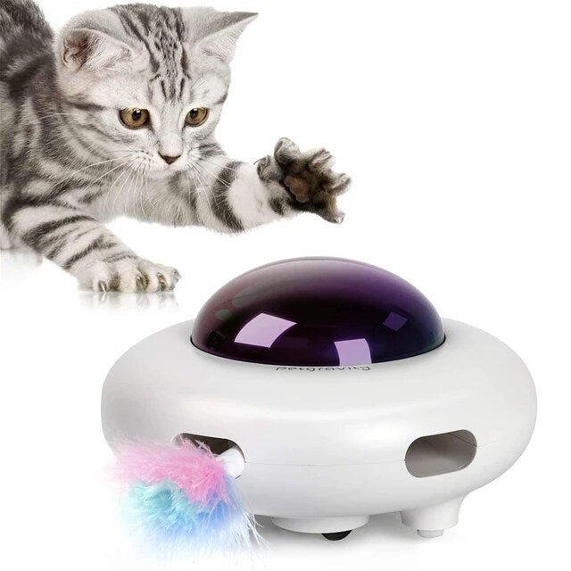 KrazyDisk - UFO Interactive Cat Toy - Pooki Pets Shop